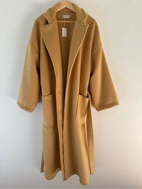 NWT Boheme Wool Wrap Coat in Hay